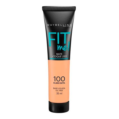 Maybelline Base Líquida Oil Free Fit Me! Cor 100 Claro Sutil 35ml Maybelline Base Líquida Oil Free Fit Me! Cor 100 Claro Sutil 35ml