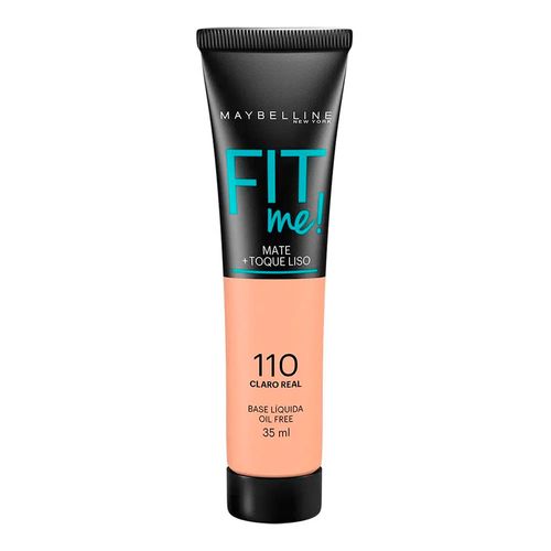 Maybelline Base Líquida Oil Free Fit Me! Cor 110 Claro Real 35ml Maybelline Base Líquida Oil Free Fit Me! Cor 110 Claro Real 35ml