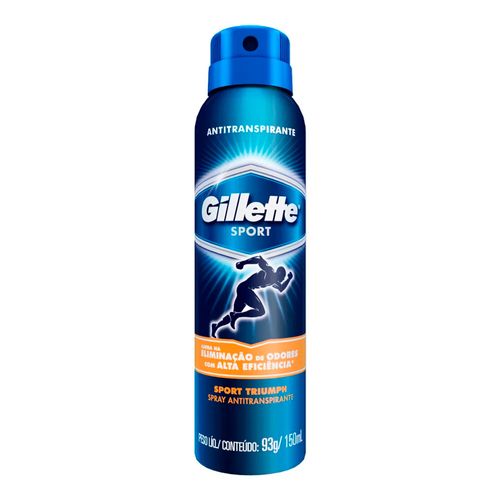 Desodorante Gillette Antitranspirante Spray Sport Triumph - 150ml Desodorante Gillette Antitranspirante Spray Sport Triumph - 150ml