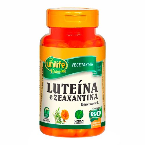 Luteína e Zeaxantina - Unilife - 60 Cápsulas de 400mg Luteína e Zeaxantina - Unilife - 60 Cápsulas de 400mg