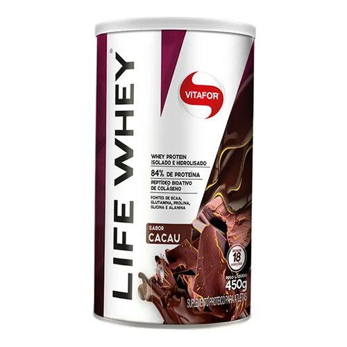 Whey Protein Life Whey Cacau - Vitafor - 450g Whey Protein Life Whey Cacau - Vitafor - 450g