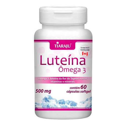 Luteína e Ômega 3 - Tiaraju - 60 Cápsulas de 500mg Luteína e Ômega 3 - Tiaraju - 60 Cápsulas de 500mg