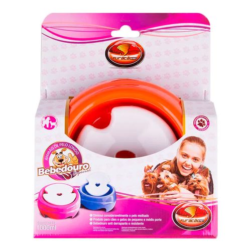 Bebedouro Pelos Longos para Cachorro e Gato Furacão Pet Vermelho - 1 Litro Bebedouro Pelos Longos para Cachorro e Gato Furacão Pet Vermelho - 1 Litro