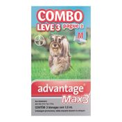 Anti Pulgas e Carrapatos Combo Advantage MAX3 Bayer M para Cães de 4kg a 10kg 1ml