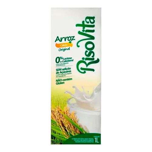Pack Bebida Leite de Arroz + Cálcio Original - 6 unidades - Risovita - 1L