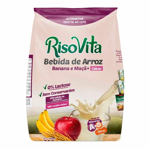 Pack Leite de Arroz em Pó Banana e Maça - 6 unidades - Risovita - 300g Pack Leite de Arroz em Pó Banana e Maça - 6 unidades - Risovita - 300g