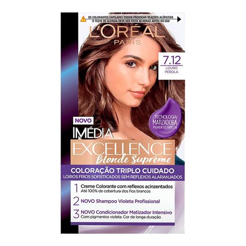 Coloração Permanente Imédia Blondes Supreme 7.12 1 Unidade Coloração Permanente Imédia Blondes Supreme 7.12 1 Unidade