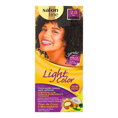 Coloração Semi-Permanente Salon Line Light Color Preto 2.0