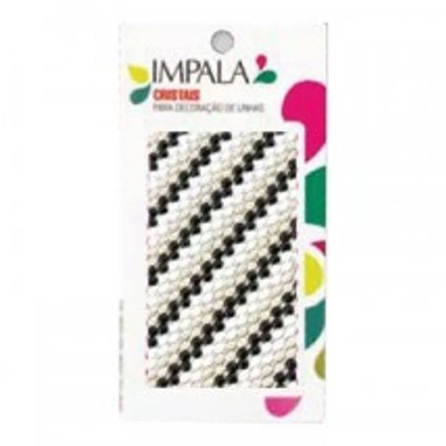 Cristais Impala para decoração de unhas - Preto e Branco Cristais Impala para decoração de unhas - Preto e Branco