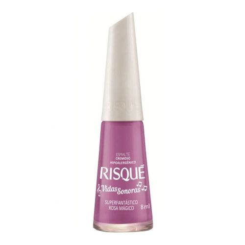 Esmalte Cremoso Risqué Vidas Sonoras Superfantástico Rosa Mágico 8ml