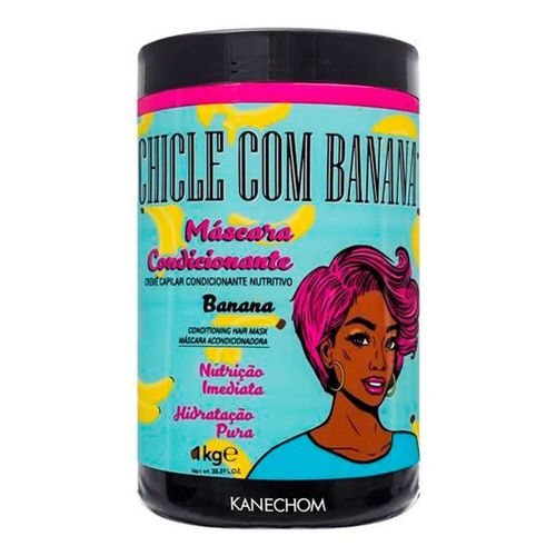 Máscara De Tratamento Kanechom Chicle Com Banana Nutrição Imediata 1kg Máscara De Tratamento Kanechom Chicle Com Banana Nutrição Imediata 1kg