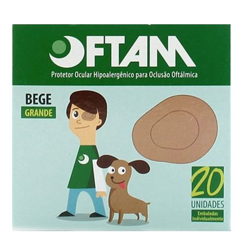 Protetor Ocular Oftam Grande Bege 20 Unidades Protetor Ocular Oftam Grande Bege 20 Unidades