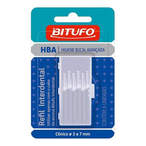 Refil para Escova Dental Bitufo Cônico 6 Unidades Refil para Escova Dental Bitufo Cônico 6 Unidades