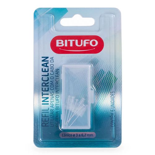 Refil para Escova Interdental Bitufo Interclean Cônico 6 Unidades Refil para Escova Interdental Bitufo Interclean Cônico 6 Unidades