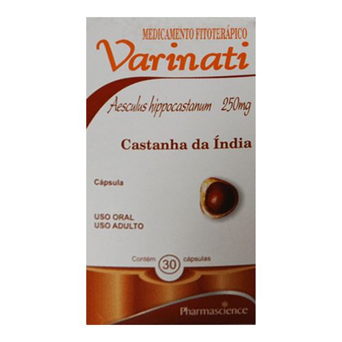 Castanha da Índia Varinati 250mg 30 Cápsulas Castanha da Índia Varinati 250mg 30 Cápsulas