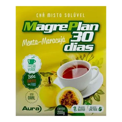 Ch Misto Plus Magreplan 30 Dias Menta Maracuj 200g Drogarias