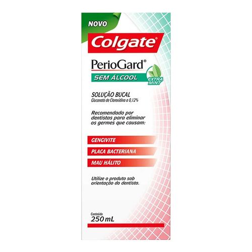 Solução Bucal Colgate PerioGard Sem Álcool Extra Mint 250ml