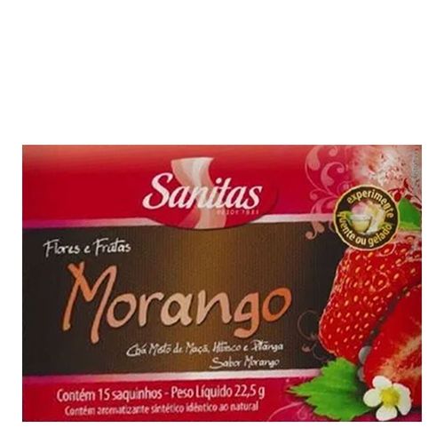 Chá Sanitas Flores e Frutas Morango 15 Saquinhos Chá Sanitas Flores e Frutas Morango 15 Saquinhos