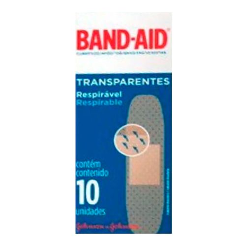 Curativo Band-Aid Transparente Johnson's 10 Unidades Curativo Band-Aid Transparente Johnson's 10 Unidades