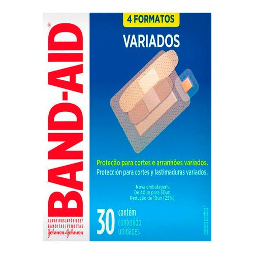Curativo Band-Aid Transparente Variados 30 Unidades Curativo Band-Aid Transparente Variados 30 Unidades