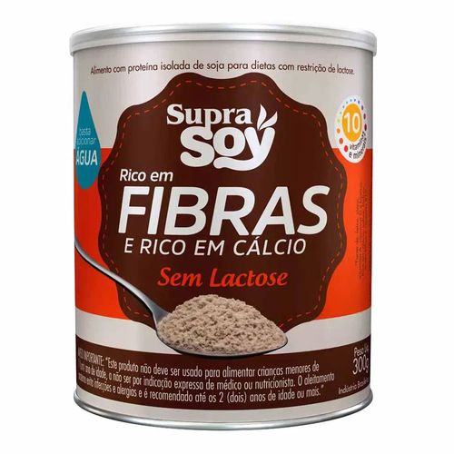 Supra Soy Sem Lactose com Fibras e Cálcio 300g Supra Soy Sem Lactose com Fibras e Cálcio 300g