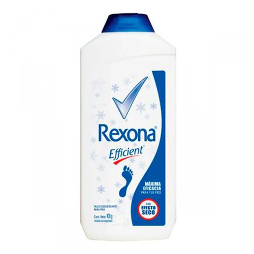 Talco Antitranspirante para Pés Rexona Efficient Efeito Seco 100g Talco Antitranspirante para Pés Rexona Efficient Efeito Seco 100g
