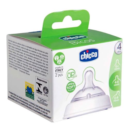 Bico de Mamadeira Step Up Fluxo Ajustavel 4 Meses ou Mais 2 Unidades Chicco Bico de Mamadeira Step Up Fluxo Ajustavel 4 Meses ou Mais 2 Unidades Chicco