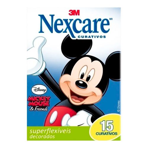 Curativo Superflexível Nexcare 3M Mickey 15 unidades Curativo Superflexível Nexcare 3M Mickey 15 unidades