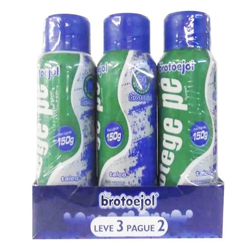 Talco Protege Pé Brotoejol Canforado 150g 3 Unidades Talco Protege Pé Brotoejol Canforado 150g 3 Unidades