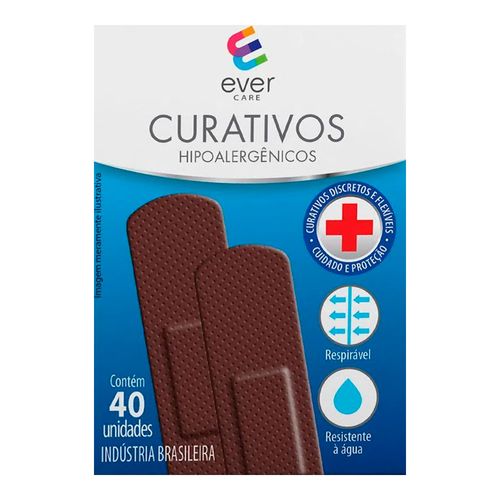 Curativos Ever Care Marrom 40 Unidades Curativos Ever Care Marrom 40 Unidades