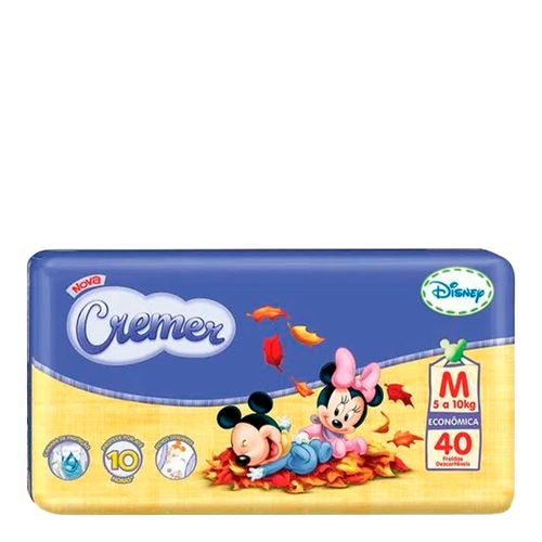 Fralda Descartável Cremer Disney Baby Econômica M 40 Unidades Fralda Descartável Cremer Disney Baby Econômica M 40 Unidades