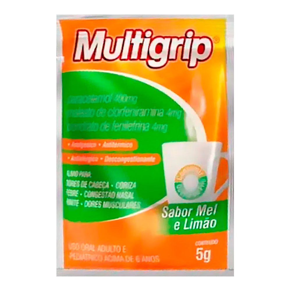 Multigrip Sabor Limão e Mel Multilab Sachê 5g - Drogarias Pacheco