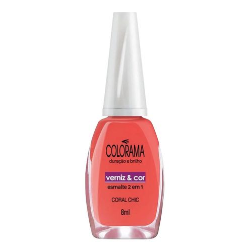 Esmalte Colorama Glam Verniz e Cor Coral Chic 8ml Esmalte Colorama Glam Verniz e Cor Coral Chic 8ml