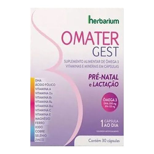 Suplemento Alimentar Omater Gest Herbarium 30 Cápsulas Suplemento Alimentar Omater Gest Herbarium 30 Cápsulas