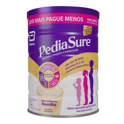 Suplemento Infantil Pediasure Baunilha 1,6kg + 100g