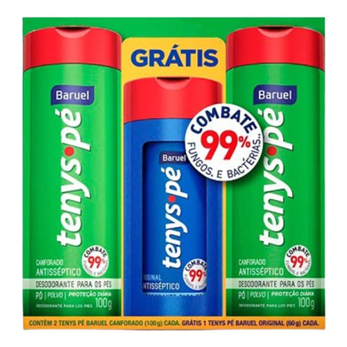 Tenys Pé Baruel Cânfora 100g Pó C/2 Tenys Pé Baruel Cânfora 100g Pó C/2