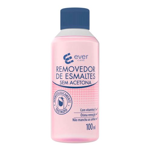 Removedor De Esmalte Sem Acetona Ever Care 100ml Removedor De Esmalte Sem Acetona Ever Care 100ml
