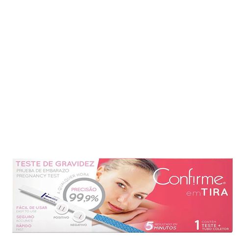 Teste de Gravidez Confirme em Tira 1 Teste + Tubo Coletor Teste de Gravidez Confirme em Tira 1 Teste + Tubo Coletor