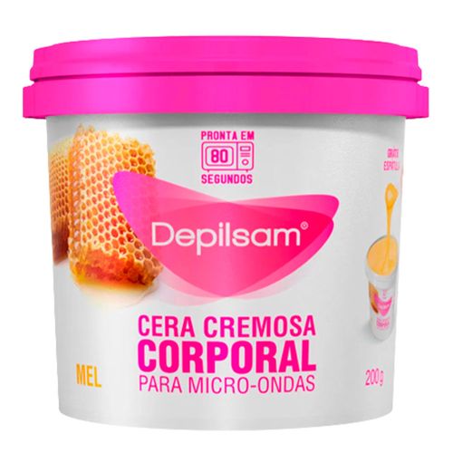 Cera Depilatória P/ Microondas Depilsam Cremosa Mel 100g