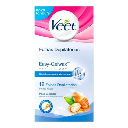 Cera Fria Corporal Veet Peles Delicadas 12 Folhas Cera Fria Corporal Veet Peles Delicadas 12 Folhas