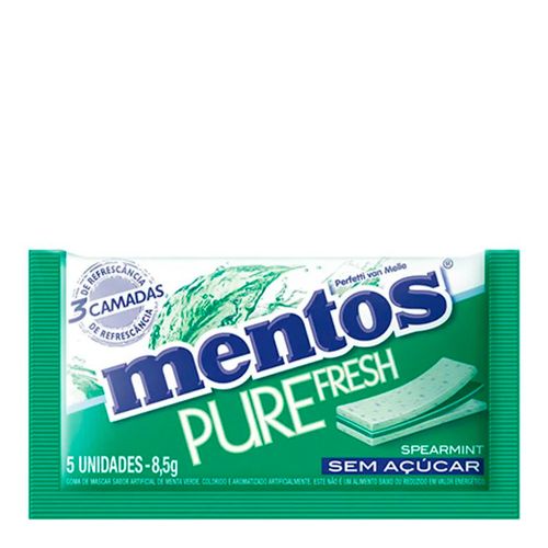 Chiclete Mentos Pure Fresh 3 Camadas Spearmint 8,5g Chiclete Mentos Pure Fresh 3 Camadas Spearmint 8,5g