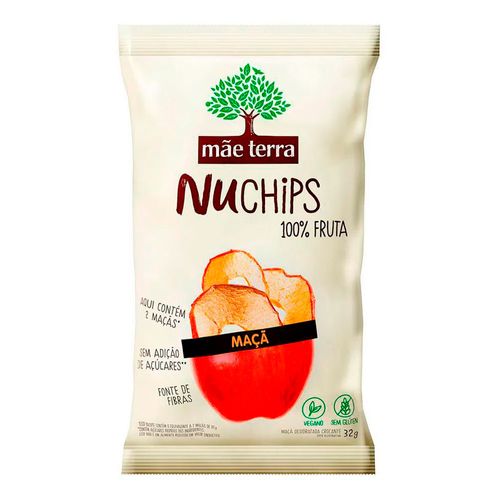Chips de Maçã Desidratada Mãe Terra NuChips 32g Chips de Maçã Desidratada Mãe Terra NuChips 32g