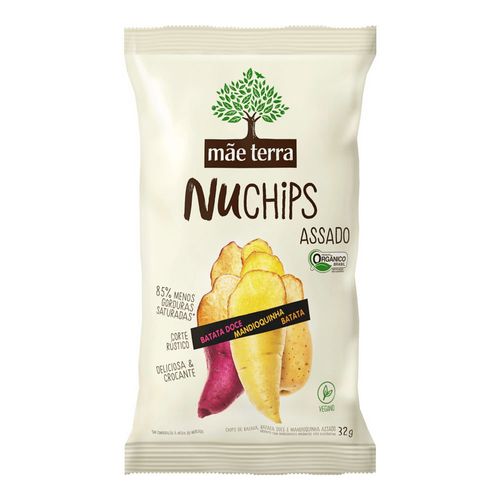 Chips Orgânico Mãe Terra Nuchips Batata Doce, Mandioquinha e Batata 32g Chips Orgânico Mãe Terra Nuchips Batata Doce, Mandioquinha e Batata 32g