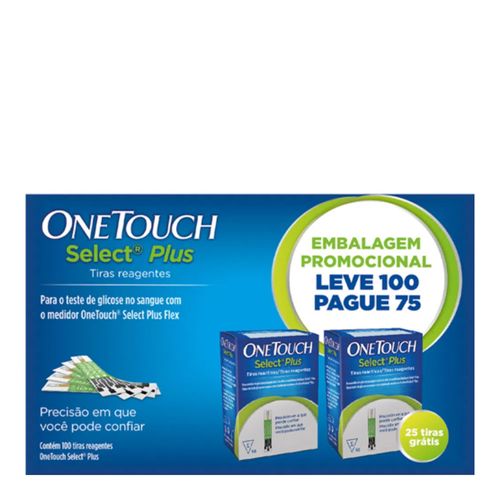 Tiras Reagentes One Touch Select Plus 100 Unidades Tiras Reagentes One Touch Select Plus 100 Unidades