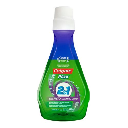 Enxaguante Bucal Plax 2x1 Cool Mint 500ml Enxaguante Bucal Plax 2x1 Cool Mint 500ml