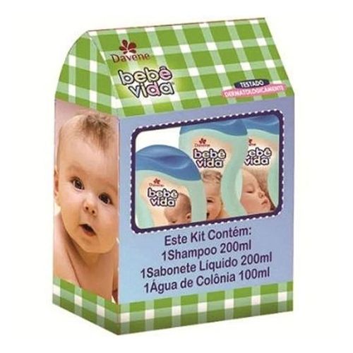Kit Davene Cuidado Bebê Vida Shampoo + Sabonete Líquido + Colônia Kit Davene Cuidado Bebê Vida Shampoo + Sabonete Líquido + Colônia