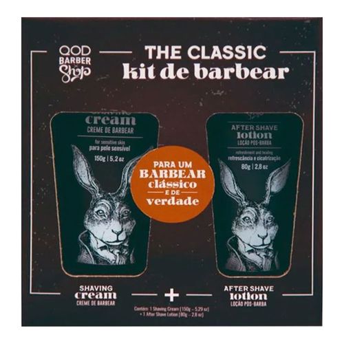 Kit QOD Shave Creme de Barbear 150g + Loção Pós Barba 80g