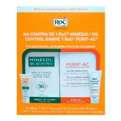 Kit Roc Minesol Oil Control FPS 30 50g grátis + Gel de Limpeza Facial Purif-Ac 80g