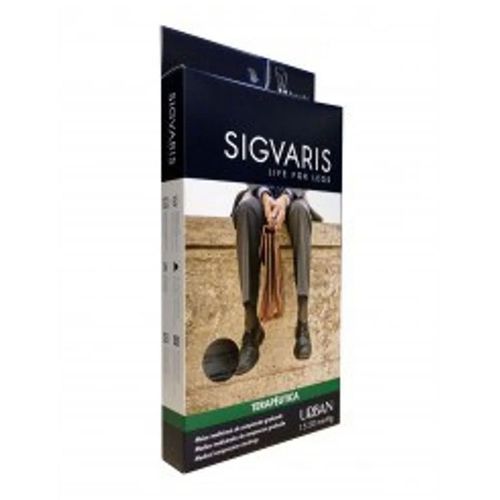 Meia 3/4 Masculina Sigvaris Urban Ponteira Fechada Preta P