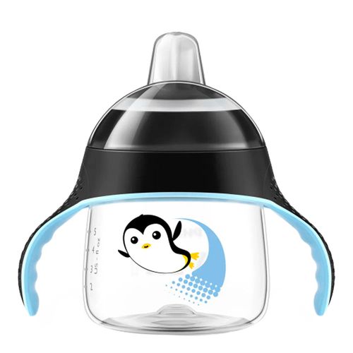 Copo Pinguim Preto Philips Avent Bico Silicone 200ml
